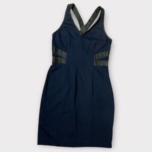 Women’s Boston Proper Navy Fitted Sleeveless Mini Dress Size 8